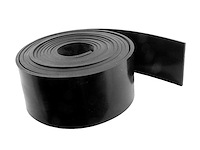 S 18-029F Solid Rubber Sheet, 2 in. Wide x 9' Long x 1/8 in. Thick, Each