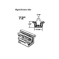 WC 2-72 Rigid Division-Bar Channel, Made With Stainless Steel Bead