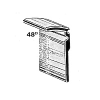 WC 27-48 Outside Door Window Sweeper, All Rubber, 48 in. Piece, Each