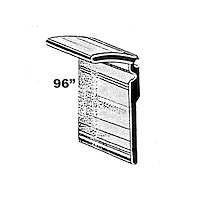 WC 27-96 Outside Door Window Sweeper, All Rubber, 96 in. Piece, Each