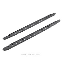 RB30 Slim Line Running Boards w/Bracket Kit Fits Select Toyota Tundra Double Cab [Bedliner-Coated]