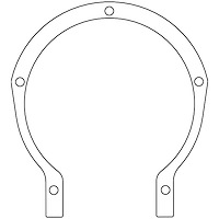 C15135 Ford Flathead V8 8BA/8CM Timing Cover Gasket