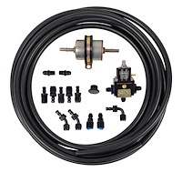 EFI-LINE-KIT45 EFI Fuel Line Kit w/ Bypass Regulator & 2x 45 Fittings