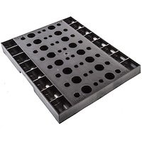 Valve Train Organizer Holds Pushrods, Rocker Arms, Rocker Arm Nuts, and Valve Locks