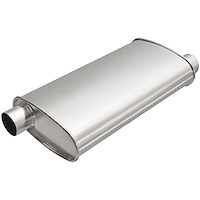 100-7274 Universal Exhaust Muffler Oval Inlet/Outlet: 2.5 in., Offset, Offset