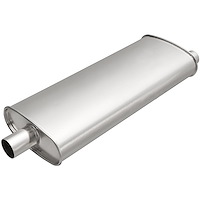 101-1157 Universal Exhaust Muffler Oval Inlet/Outlet: 2.25 in., Offset/Center