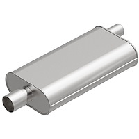 101-1193 Universal Exhaust Muffler Oval Inlet/Outlet: 2 in., 2.50 in., Offset/Center