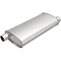 101-1198 Universal Exhaust Muffler Oval Inlet/Outlet: 2.50 in., 2.25 in., Offset, Offset