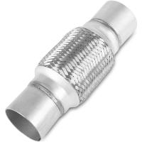 265-013 Universal Exhaust Flex Pipe 2.5 in. x 10 in., With Nipples, 6 in. Flex, Inner Braid