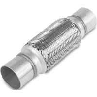 265-015 Universal Exhaust Flex Pipe 2.5 in. x 12 in., With Nipples, 8 in. Flex, Inner Braid