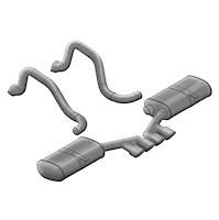 14139 Sport Axle-Back Exhaust System 1997-2004 Chevrolet Corvette C5 5.7L