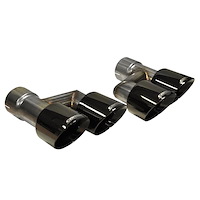 14333BLK Pro Series Clamp-On Exhaust Tip 3 in. Dual Inlet/4 in. Quad Outlet
