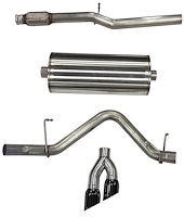 21030BLK Sport Cat-Back Exhaust System 2019 Chevy Silverado/GMC Sierra 1500 5.3L V8 - Black Tips