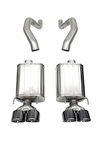 21077BLK Xtreme Sound-Level Axle-Back Exhaust System for Select 2006-2013 Chevy Corvette C6 ZO6/ZR1 [Black Tips]