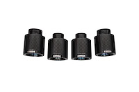 21109CFBLK Exhaust Tip Kit Fits Select Chevy Corvette
