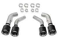 21835CF Pro Series Clamp-On Exhaust Tips Fits Select Chevrolet Camaro SS, ZL1 6.2L [4.500 in. Quad Outlet, Carbon Fiber/Polished