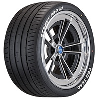 2025005 Pro-Trac Street Pro III Tire, 255/45ZR17 [Raised White Letter Sidewall]