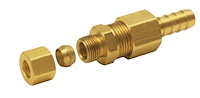 13031 Transmission Cooler Line/Compression Fitting Adapter 5/16 in. Tube to 3/8 in. NPT Hose Barb [Brass]