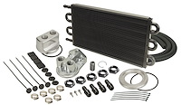 Engine Oil Cooler Kit Tube and Fin w/Spin-On Adapter