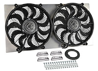 16843 Powerpack High-Output Dual 17 in. Electric Radiator Fan with Aluminum Shroud Kit