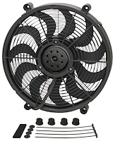 17" High Output Single RAD Electric Fan - Standard Mounting Kit 2400/1800 cfm