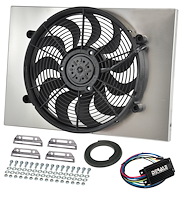 Multi-Speed Puller Fan With PWM Controller In Aluminum Shroud Universal Fit