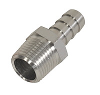Barb Straight Hose Fitting 3/8 NPT Male x 3/8 Barb
