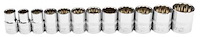 12-Piece 1/2 in. Drive Shallow Metric Socket Set