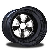 CSB401B-10EP Retro Eclipse Prism Non-Beadlock Rear Wheel [Size: 15" x 8.50"] Black Anodized w/Pol/Mach Accents & Black Barrel