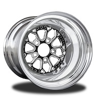 CSB505P-14E Impulse Eclipse Non-Beadlock Rear Wheel [Size: 15" x 8.50"] Black Anodized w/ Machined Accents & Polished Barrel