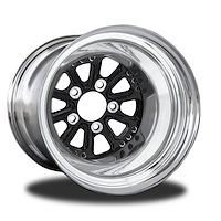 CSC405P-03B Hammer Black Non-Beadlock Rear Wheel [Size: 15" x 9"] Black Anodized w/ Polished Barrel