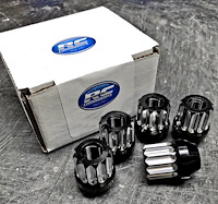 CSCON014-01E Conical Seat - 60-Degree Style Lug Nuts [14 mm x 1.50 in. Thread] Black Anodized