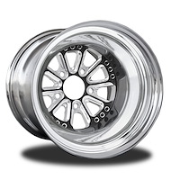 CSG851P-03E Hammer Eclipse Non-Beadlock Rear Wheel [Size: 15" x 13"] Black Anodized w/ Machined Accents & Polished Barrel