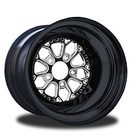 CSH406B-14E Impulse Eclipse Non-Beadlock Rear Wheel [Size: 15" x 14"] Black Anodized w/ Machined Accents & Black Barrel