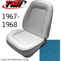 43-80827-3297 MEDIUM BLUE METALLIC - CAMARO 1968 FRONT SPORT BUCKETS & REAR SEAT STANDARD - CAMARO NON-FOLDING REAR 53 WIDE