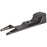 25-7084-6525-99-RS 1964-66 MUSTANG CPE/FSTBK W/ FACTORY AC SPORT R FULL LENGTH CONSOLE 2-TONE WITH CHROME