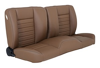 47-9253-511-BRS 60 in. Split Back Bench Seat Cruiser Collection Universal [Saddle Brown Yinyl w/Brown Stitch]
