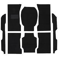34-F70065-301 Premium Carpet Kit,  1965-1968 Ford Mustang, Black Loop Carpet