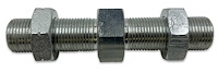 1000-MM 1 in.-12 RH Male x 1 in.-12 LH Male Double Adjuster, 4140 Chrome Moly [Zinc Plated]