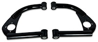 742-4130B Tubular Front Upper A-Arms w/ Poly Bushings, 1993-2002 GM F-Body [Gloss Black]