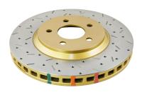 Front Drilled & Slotted 4000 Series Rotor, 05-10 Mustang GT/ 11+ V6
