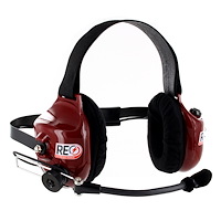 RT006 Platinum Headset [2-Way, 1 Talk, Port Behind The Head, Red]