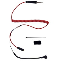 RT605-C Helmet Kit [Mini Mic, Flex Boom, 3 Conductor Coil Cord]