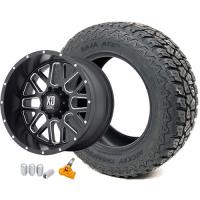 Jeep JK KMC XD820 Wheel and Tire Kit 2007-15 Jeep Wrangler JK Includes: