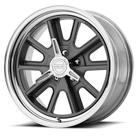 AMERICAN RACING 427 SHELBY COBRA TWO-PIECE MAG GRAY CENTER POLISHED BARREL 18 x 8 5x4.5 0 4.50