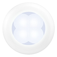 9805 LED Slimline Interior Lamp Round White Lens White Bezel 12V Each