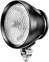 Gladiator Rubber Halogen Work Lamp Round Glass Lens Black Housing Close Range 24V 70W