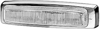 1364 Interior Lamp Rectangle Clear Lens Chrome Housing 12V