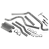 Super Turbo Cat-Back Dual Exhaust System for 1999-2004 Ford F-250 Super Duty, F-350 Super Duty w/5.4L, 6.8L [Aluminized]