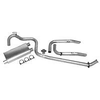 Super Turbo Cat-Back Dual Exhaust System for 1983-1992 Chevrolet Camaro, Pontiac Firebird w/2.8L, 3.1L, 5.0L [Aluminized]